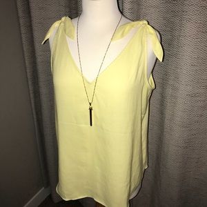Ann Taylor Yellow Tie Tank